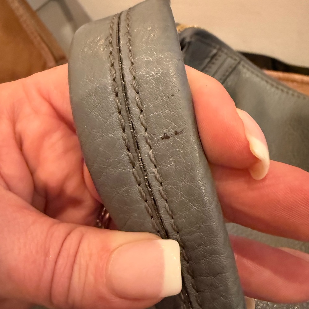 MCM Gray Leather 2-Way - Picture 14 of 14